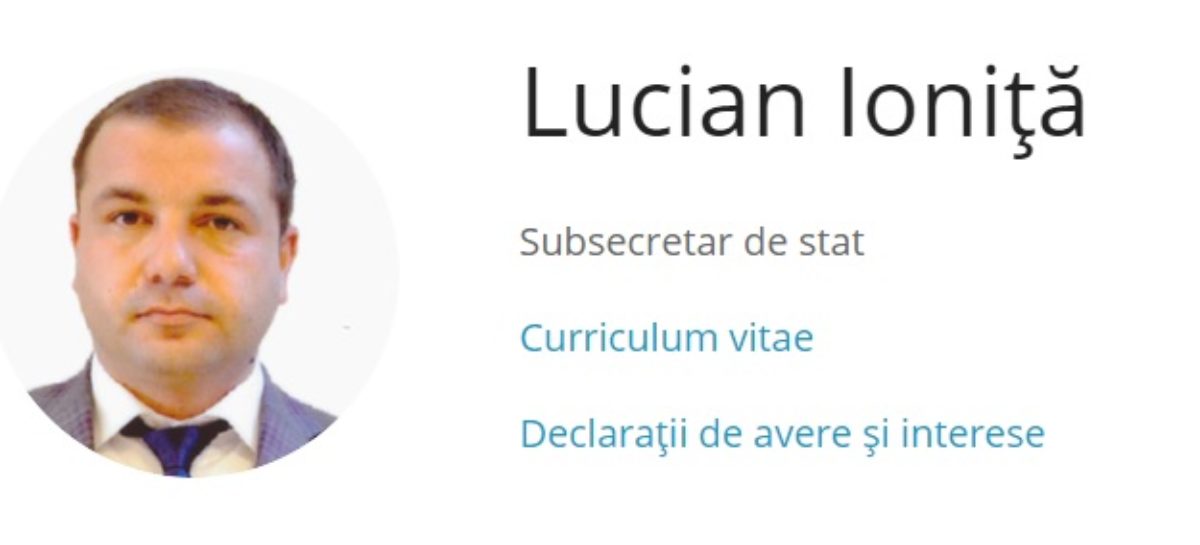 Lucian Ioniță Lucian Ioniță a părăsit funcția de subsecretar de stat în Ministerul Sănătății
