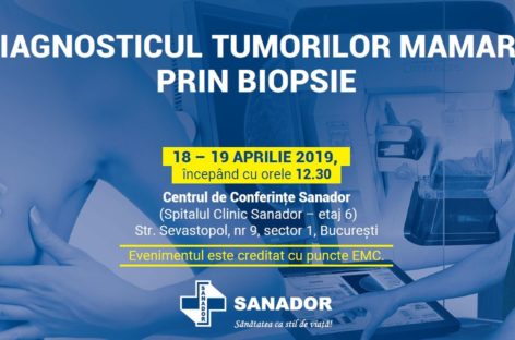 Evenimentul “Diagnosticul tumorilor mamare prin biopsie”, organizat în perioada 18-19 aprilie de Spitalul Clinic Sanador