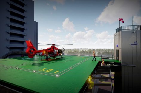 Noul heliport al Spitalului Universitar din Capitală va fi finalizat în august, fiind situat pe Blocul Operator Central