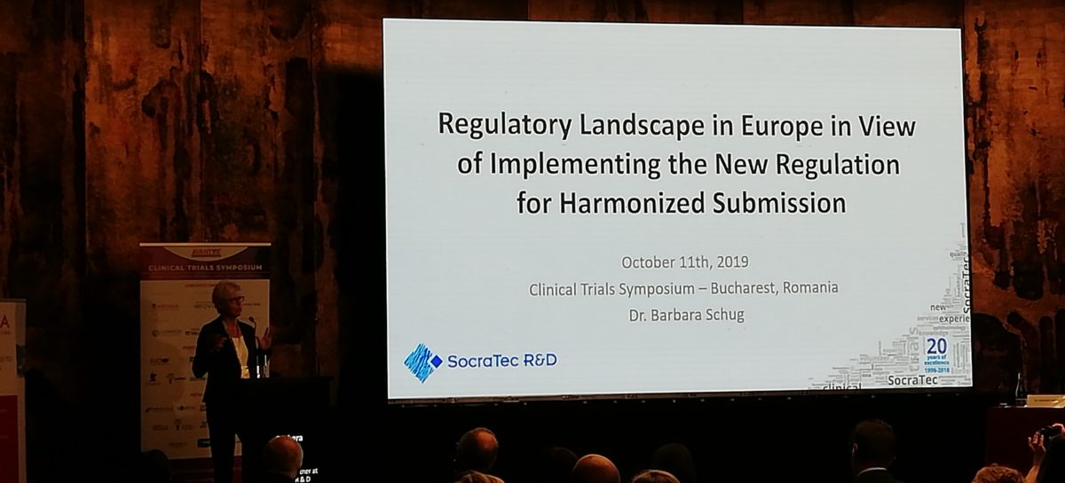 Dr. Barbara Schug Simpozionul de Studii Clinice 2019 | Dr. Barbara Schug (SocraTec R&D): Este nevoie de mai multă colaborare între statele membre pentru a susține realizarea de studii clinice în UE