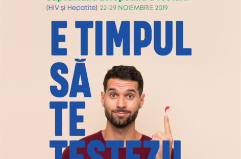 E TIMPUL SĂ TE TESTEZI! - o campanie ARAS & Co în cadrul Săptămânii Europene a Testării pentru HIV şi hepatite