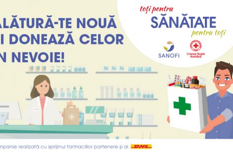 Sanofi Romania şi Crucea Roşie Română demarează la nivel naţional proiectul umanitar „Toţi pentru Sănătate, Sănătate pentru Toţi”