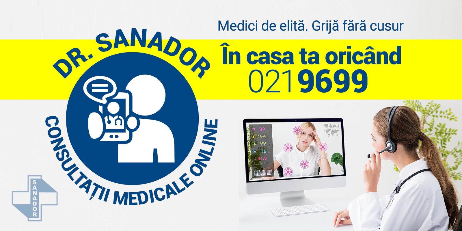 Sanador lansează serviciul Dr. Sanador - Consultaţii Medicale Online