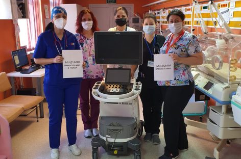 Asociația Dăruiește Aripi dotează secția de Neonatologie de la Constanța, proaspăt reconstruită, cu un ecograf de ultimă generație