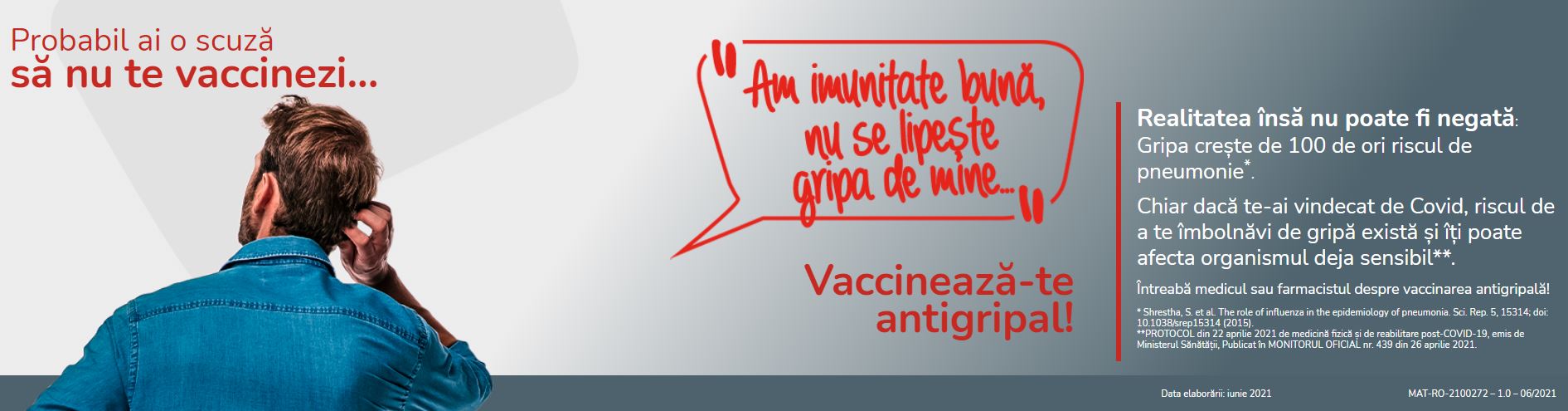 Riscurile gripei şi importanţa vaccinării antigripale, explicate publicului larg printr-o campanie educaţională