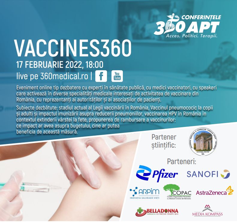 Radu Gănescu, preşedinte COPAC, despre accesul compensat la vaccinuri la dezbaterea online Vaccines 360