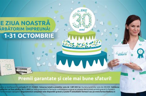 Farmaciile DONA, 30 de ani de activitate pe piaţa locală