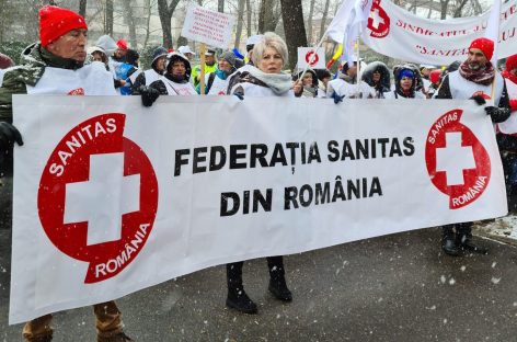 Membrii Federaţiei Sanitas au încheiat protestul organizat în Bucureşti