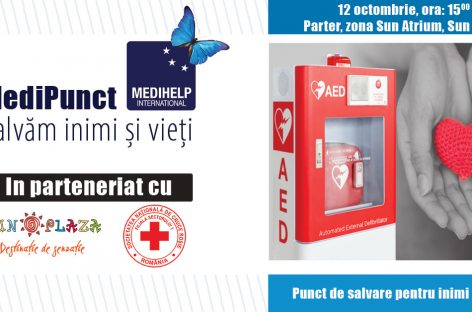 Un defibrilator va fi de acum înainte disponibil pentru urgenţe medicale în Sun Plaza