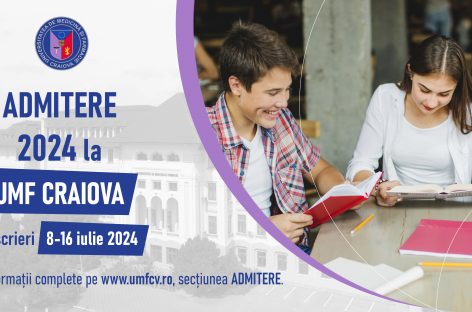 860 de locuri la examenul de admitere la UMF Craiova